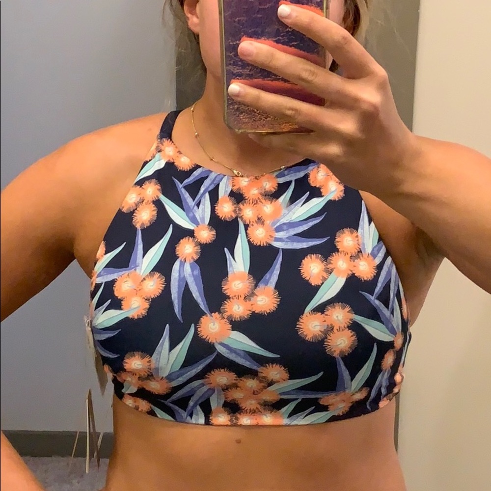 NWT Patagonia navy high neck bikini top - Picture 6 of 7